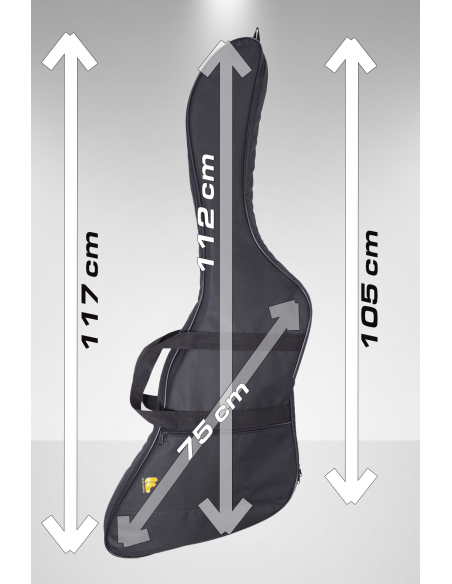 Fortex 300 Serisi Explorer - RR - Randy Rhoads Kasa Elektro Gitar Çantası Siyah