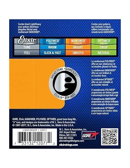 Elixir 12077 Elektro Gitar Tel Seti 10-52