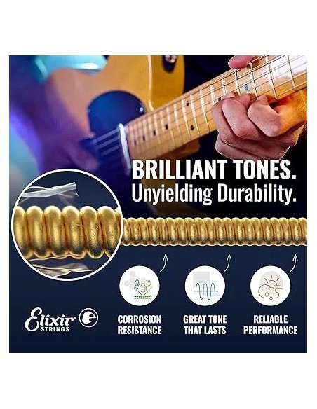 Elixir 12077 Elektro Gitar Tel Seti 10-52