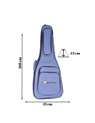 Fortex 450 Serisi Elektro Gitar Çantası Bordo