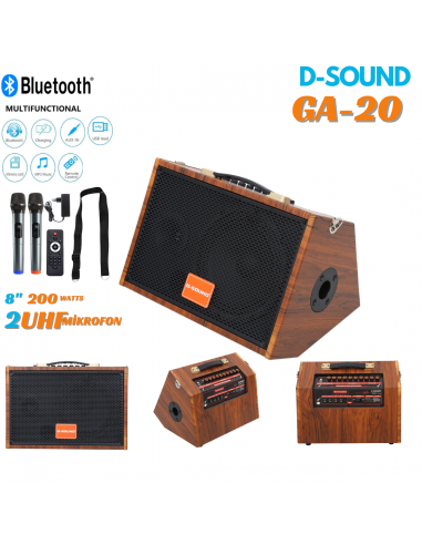 D-SOUND GA-20 Taşınabilir Şarjlı Hoparlör