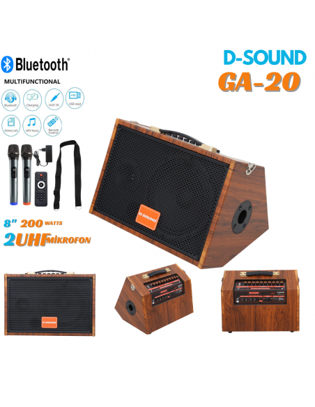 D-SOUND GA-20 Taşınabilir Şarjlı Hoparlör