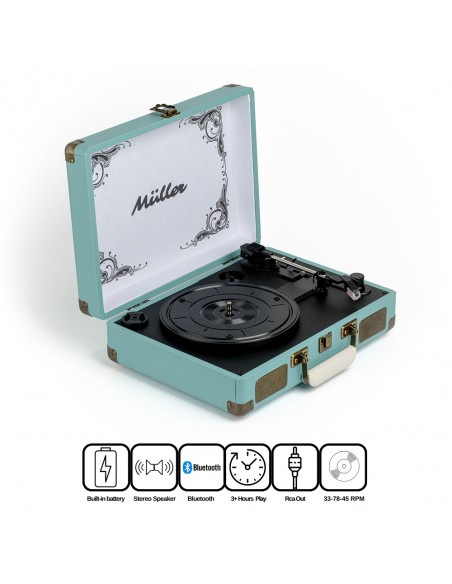 Müller Mr-350Bt Nostaljik Pikap Okyanus-Turkuaz