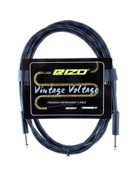 RIZO-BLBK Gitar Kablosu Mavi-Siyah
