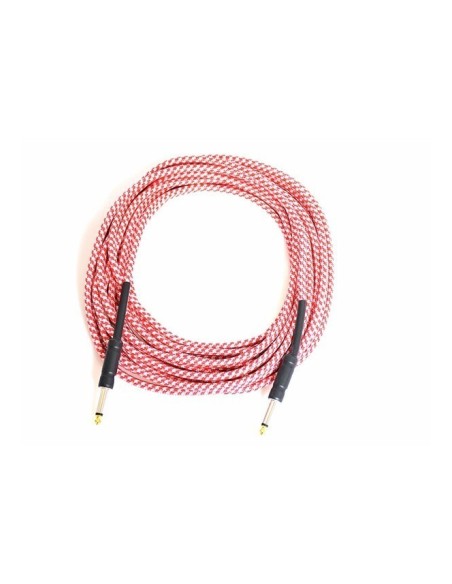 RIZO RZ-RDW Gitar Kablosu Beyaz-Kırmızı