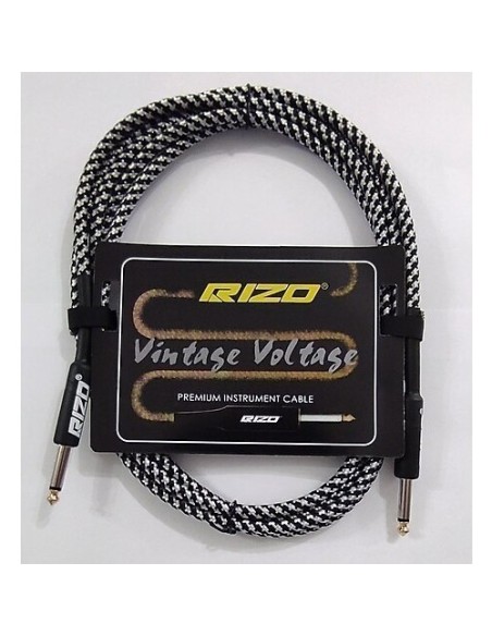 RIZO RZ-BKW Gitar Kablosu Beyaz-Siyah