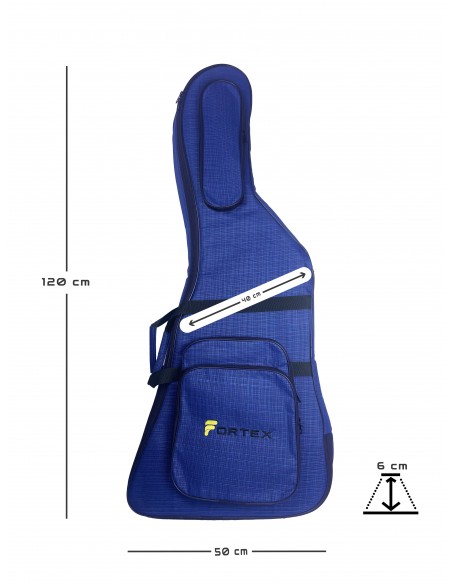Fortex 450 Profesyonel Seri Explorer RR Randy Rhoads Kasa Elektro Gitar Çantası Lacivert