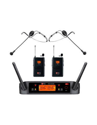 Mito WM-9002 BB Kablosuz Çift Yaka Mikrofonu