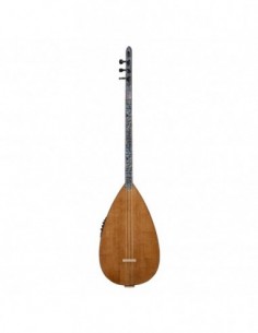 Ceviz Ağacı Gövde Sedef Klavye Kısa Sap EQ Sistemli Bağlama