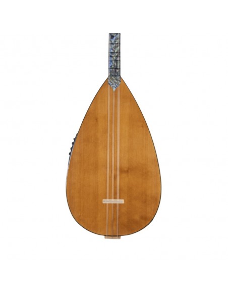 Çınar Ağacı Gövde Sedef Klavye Kısa Sap EQ Sistemli Bağlama