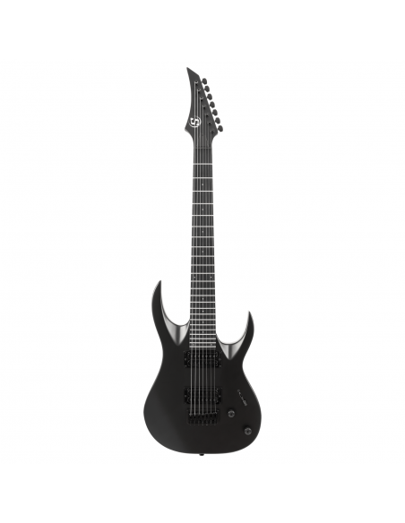 S by Solar AB4.7C 7 Telli Elektro Gitar – Carbon Black Matte